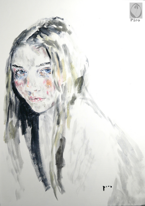 oil on paper - olio su carta di Piro